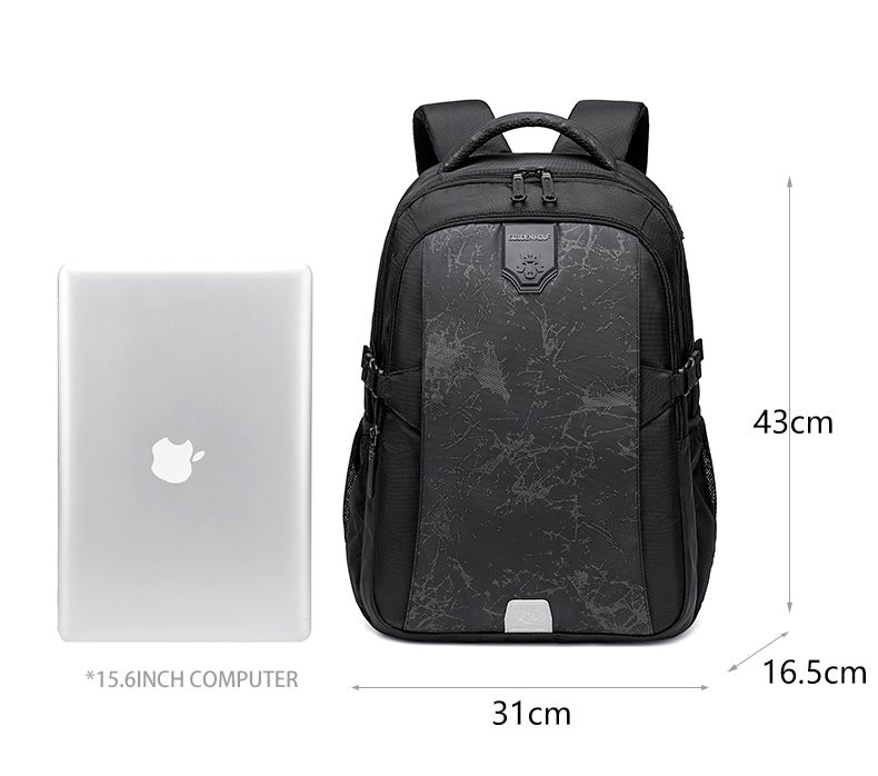 جولدن وولف حقيبة ظهر للابتوب مقاومة للماء 14.1" - لون اسود — جولدين وولف - Image 5